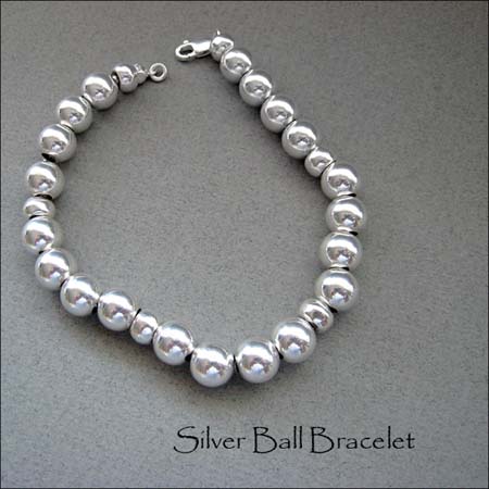 B - Silver Ball Bracelet