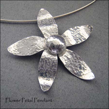 N - Flower Petal Pendant