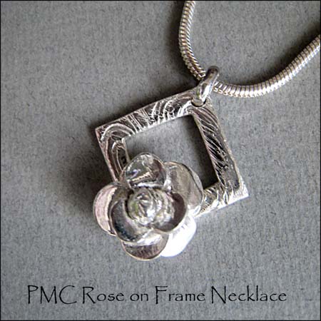 N - PMC Rose on Frame Necklace