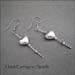E - Heart Earrings on Spindle