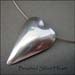 N - Brushed Silver Heart Pendant