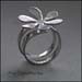 R - Flower topped Wrap ring
