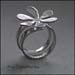 R - Flower topped Wrap ring