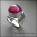 R - Ruby Crystal Cabachon Ring