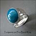 R - Turquoise on Five Band Ring